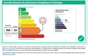 Diagnostic de performance énergétique (DPE) du logement situé au Château San Carlo au 1er janvier 2026