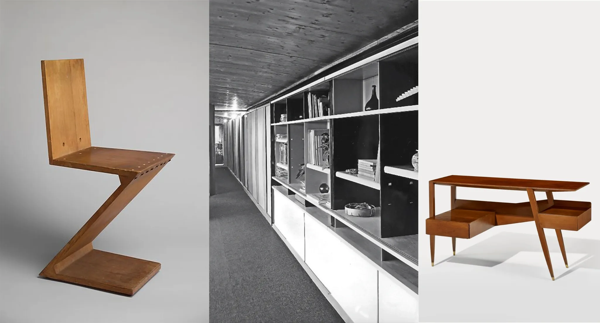 Trois visions du design moderne : Rietveld, Ponti, Prouvé